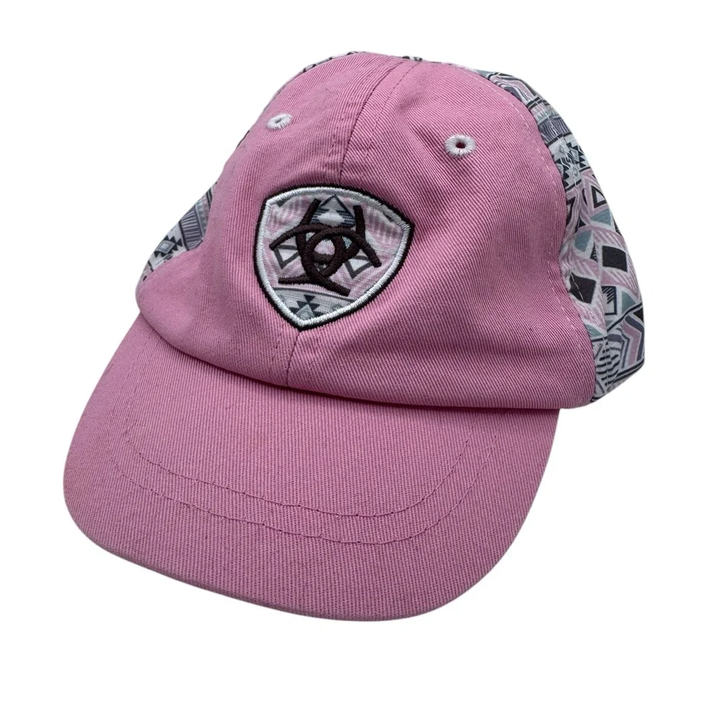Ariat Pink Infant Baseball Cap with Black Logo